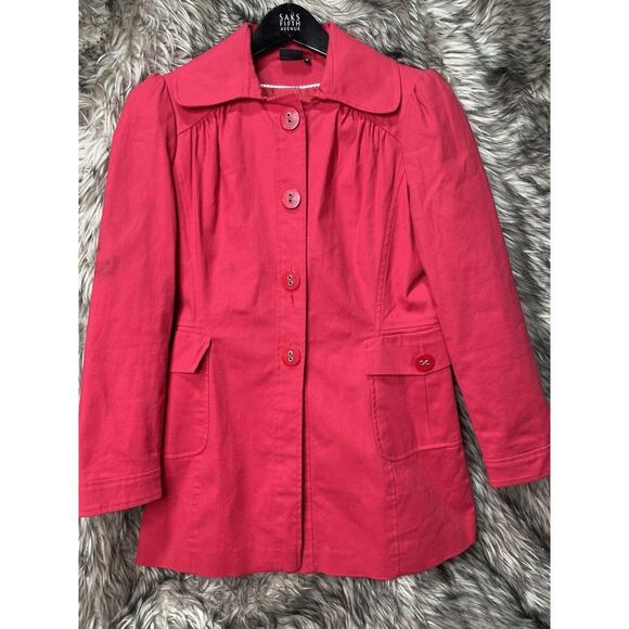 Gold Fashion Red Dress Coat Women's Size 8‎ - Picture 1 of 4